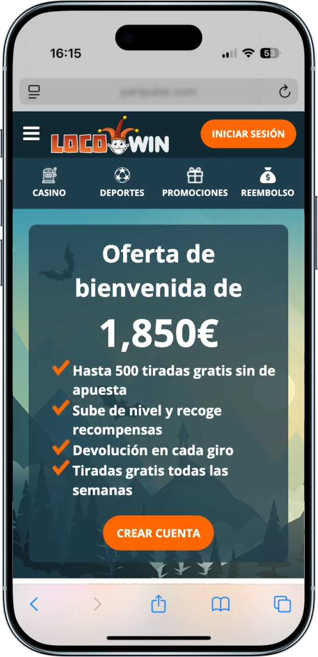 Téléchargement de l'application Locowin sur iOS