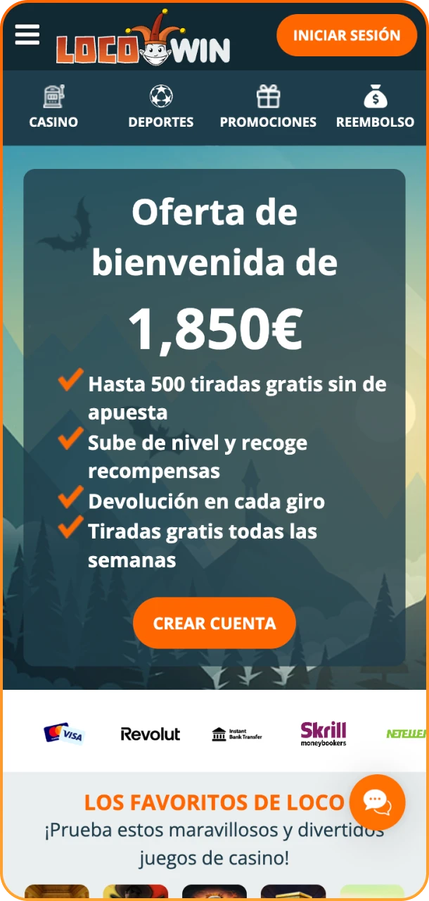 Interface de l'application Locowin