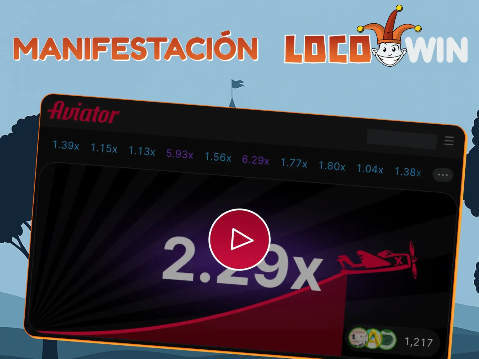 Disfruta de la emoción del Aviator exclusivamente en Locowin.