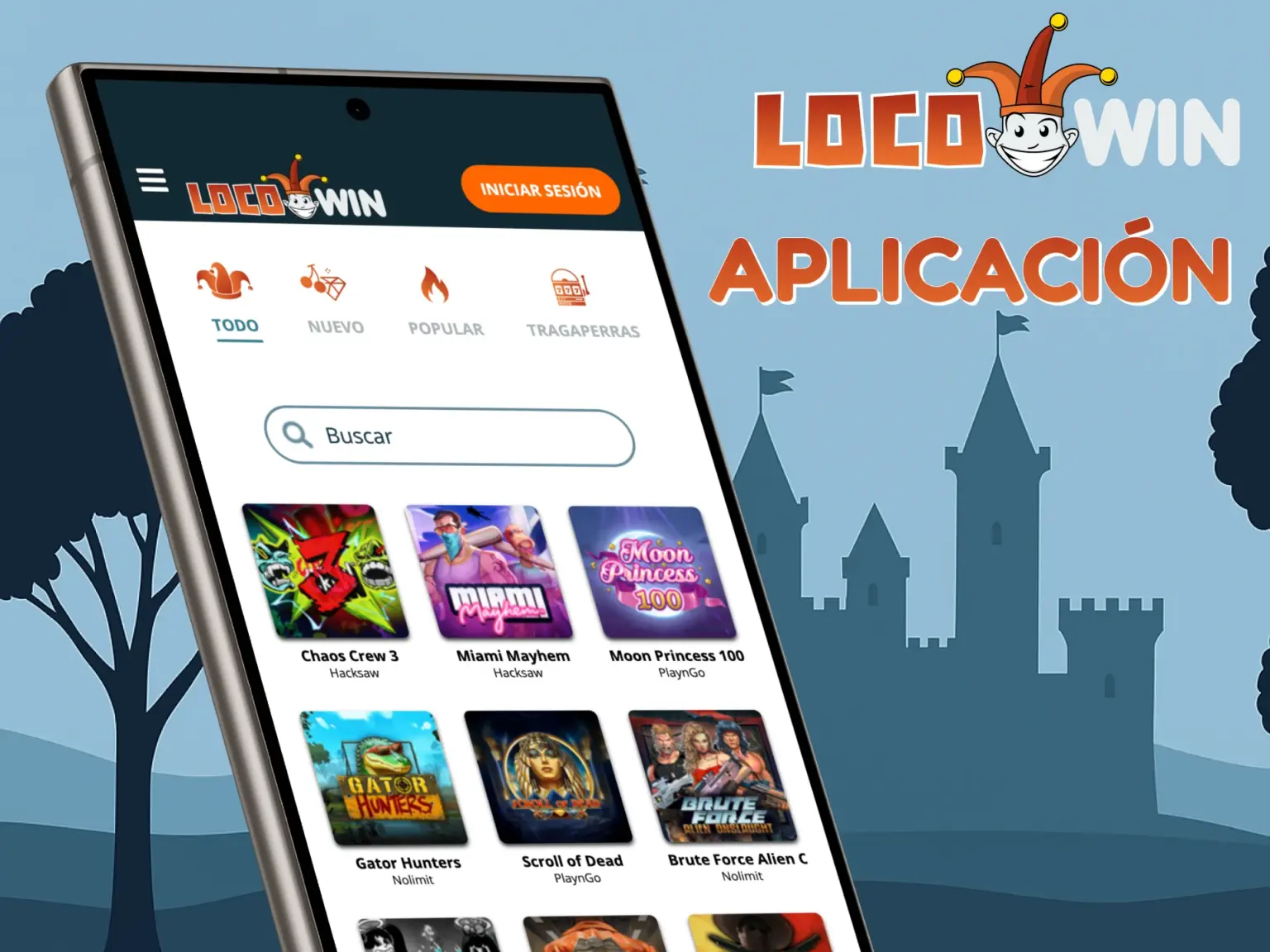 Disfruta del casino completo desde la app Locowin.