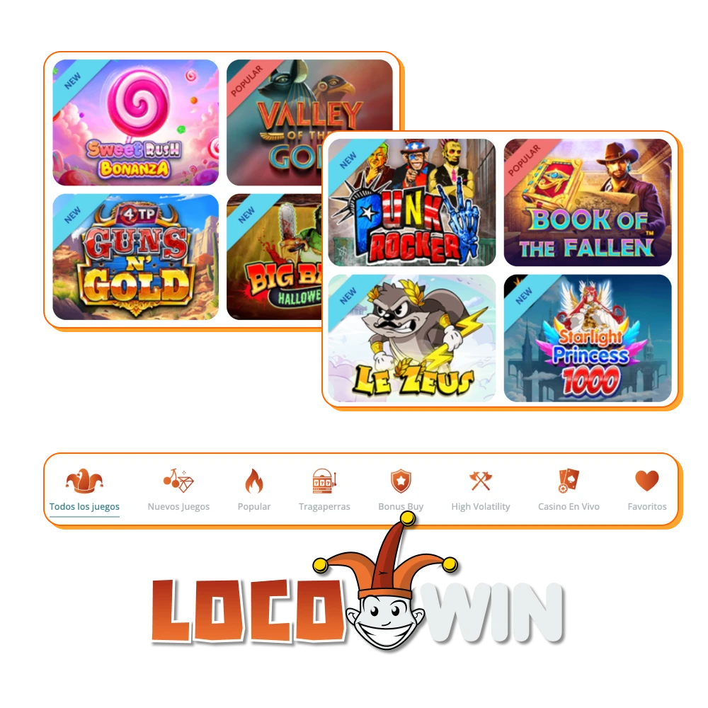 Vive el glamour del casino Locowin.