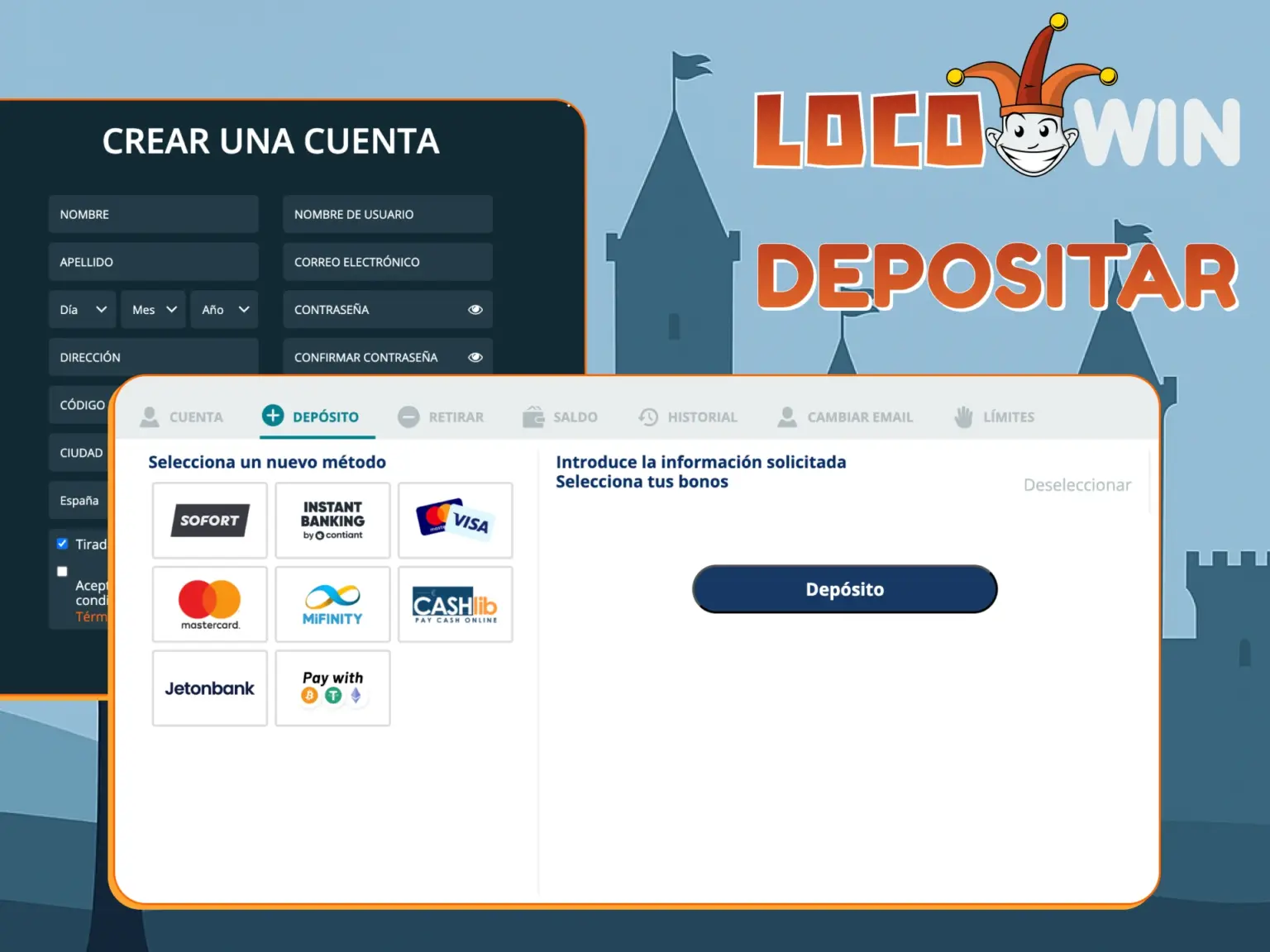 Ingresa en segundos con Locowin.